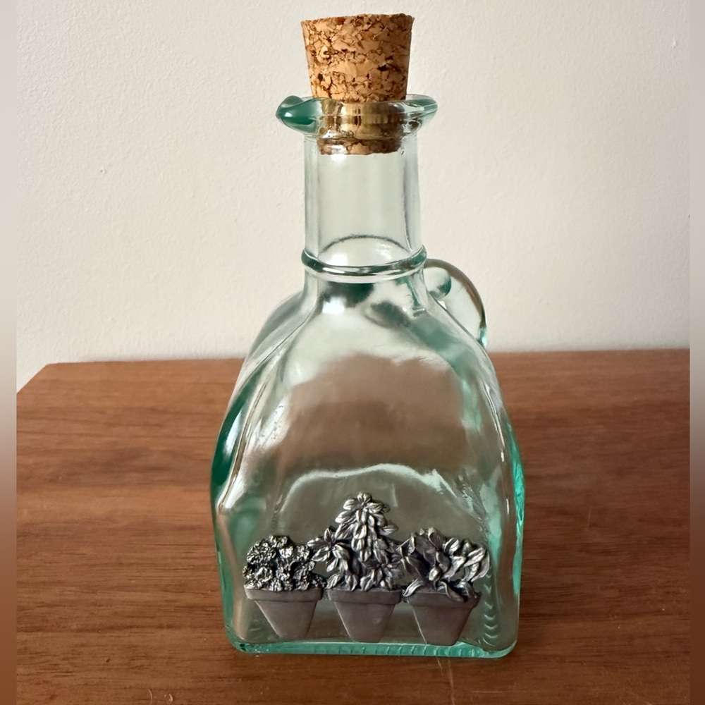 Vintage glass bottle with cork
